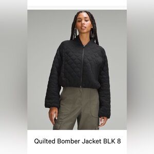 Lululemon quilted bomber jacket
